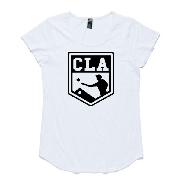 Cornhole League Australia Ladies Capped Tee Thumbnail