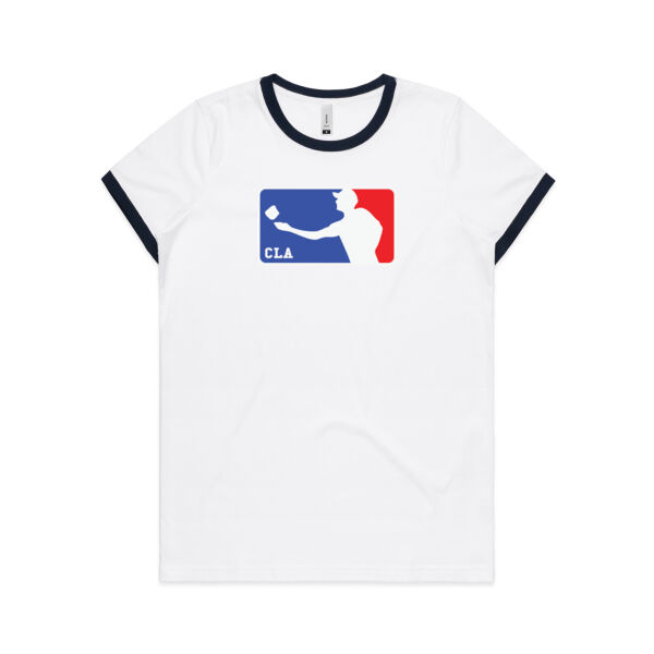 Cornhole Major League Ladies Ringer Tee Thumbnail